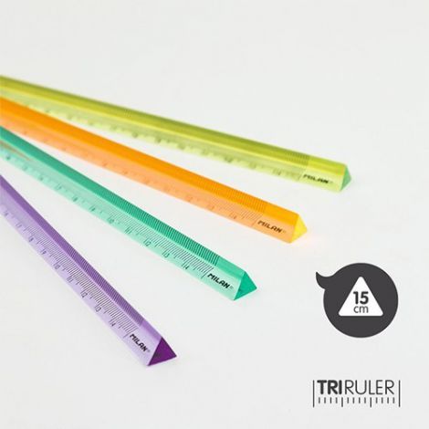 Linijka Milan Acid plastikowa, trójkątna kolorowa 15cm - 3